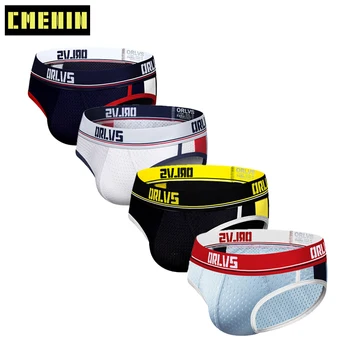 

4pcs Men Underwear Gay Briefs Male Underpants Man Brief Sexy Brief Mesh Panties Breathable Ropa Interior Men's Jockstrap OR192