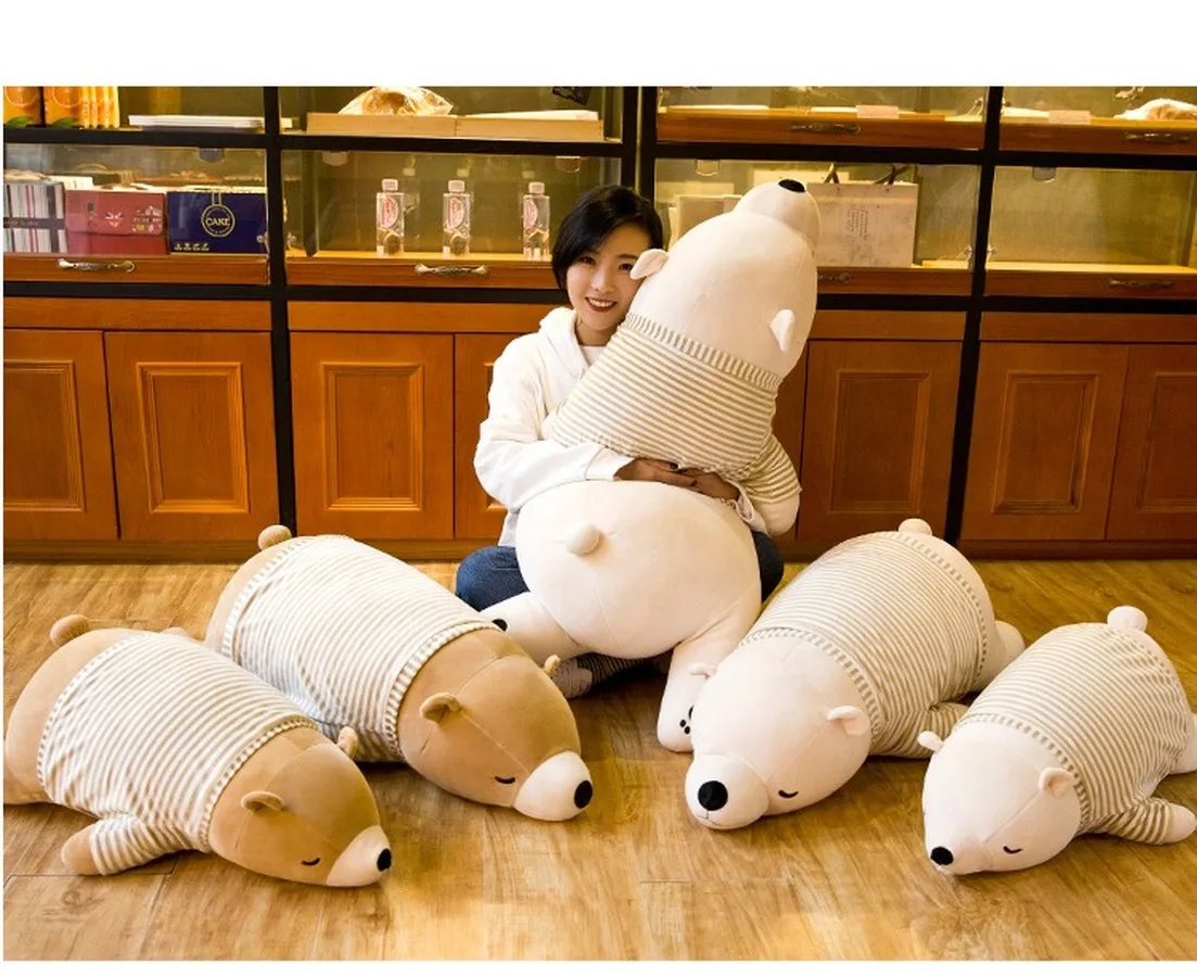 Плюшевая подушка полярный медведь мягкий плюшевый медведь набивное животное игрушечное плюшевое мягкое обнимающее Подушка подарок для детей/дней рождения/праздников