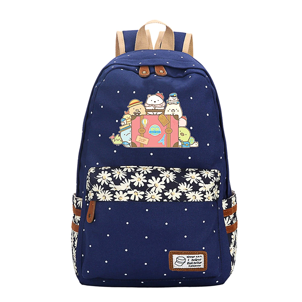 

Sumikko Gurashi Flower Point Backpack Laptop Bookbag School Bag Travel Daypack Bags for Teenagers Girls Kids