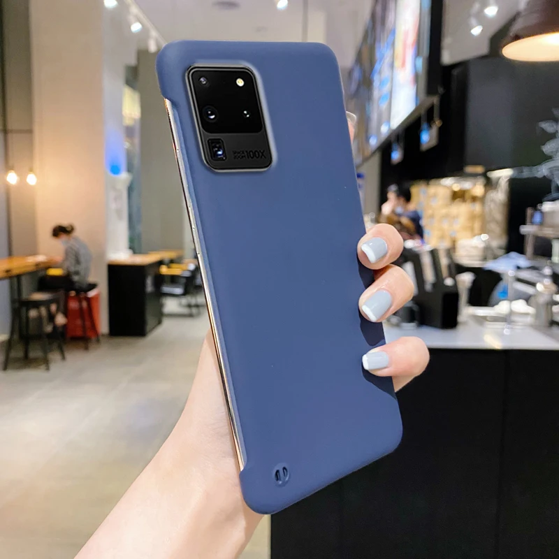 Frameless Candy Color Matte Hard PC Phone Case For Galaxy S22 Ultra S21 S20 S10 S9 Plus Cover For Samsung Note 10 20 Ult_voghion.com