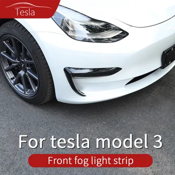 

APPLY TO forTESLA MODEL 3 CAR CARBON FIBER TESLA FRONT BLADE TRIM panel air knife