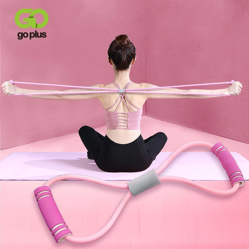 

2PCS Resistance Bands for Yoga Gym equipment 8 Word Chest Expander Ropes Workout Muscle Sports Exercise Rubber Elastic Bands