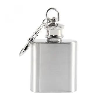 

Pocket Mini 1oz Portable Stainless Steel Hip Flask With Keychain Alcohol Whiskey Liquor Wine Drinkware Flagon Pot