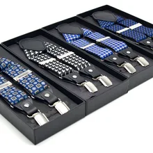 Взрослые мужские брюки ремень зажим высокого качества эластичные четыре Зажимы Ремни с принтом деловые повседневные стропы