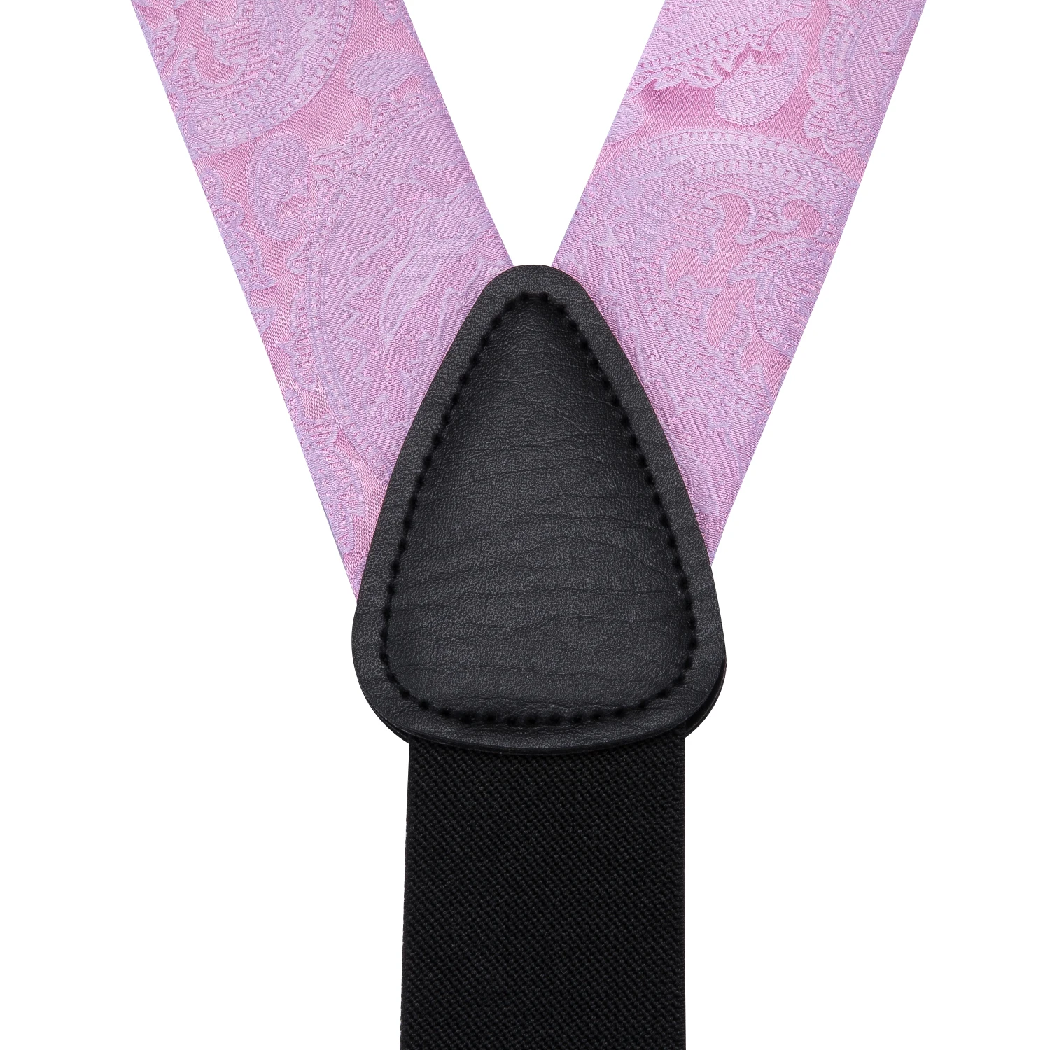 Hi-Tie кожаные подтяжки мужские подтяжки металлические 6 зажимов винтажные мужские Эластичные подтяжки розовые свадебные подтяжки с галстуком-бабочкой для мужчин