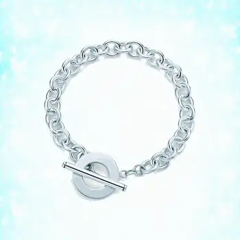 

925 sterling silver classic circle bracelet jewelry 2019 new European and American style holiday gift