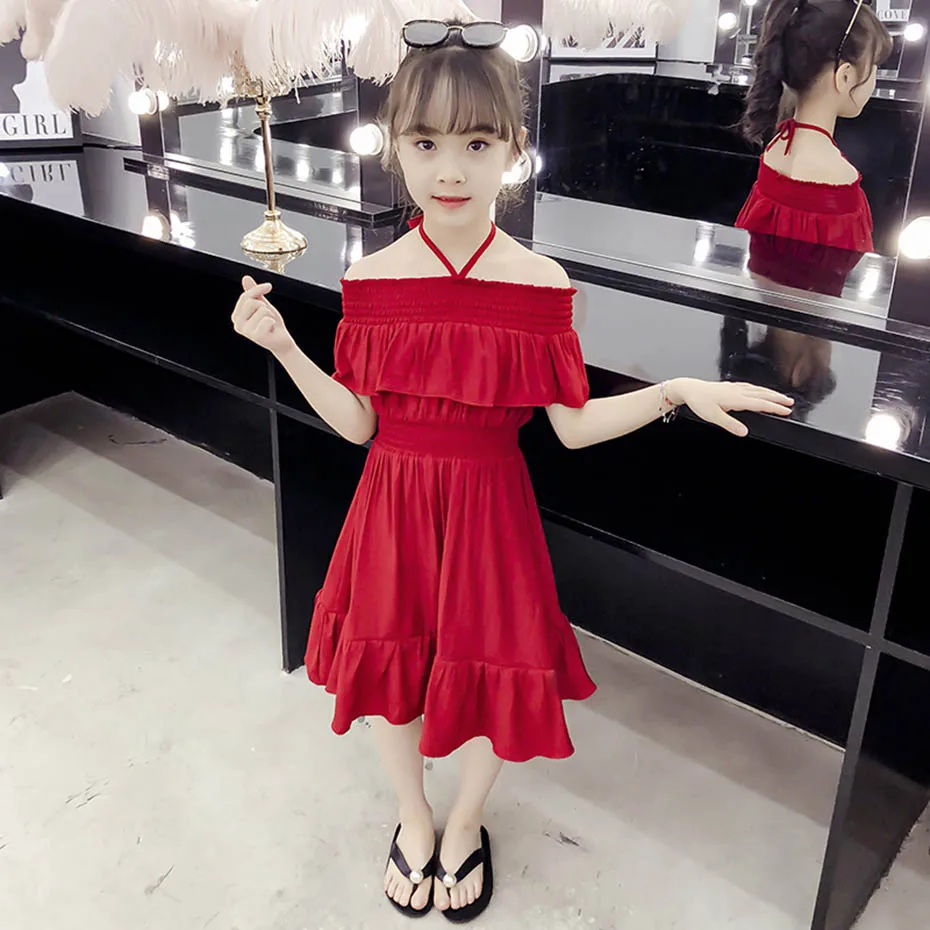 Girls Casual Style Kid Dress Teenage 