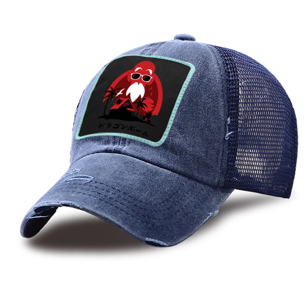 

Dragon Ball Master Roshi Mesh Baseball Cap Cartoon Trucker Hat Outdoor Summer Breathable Mesh Caps Sports Unisex Golf Hats