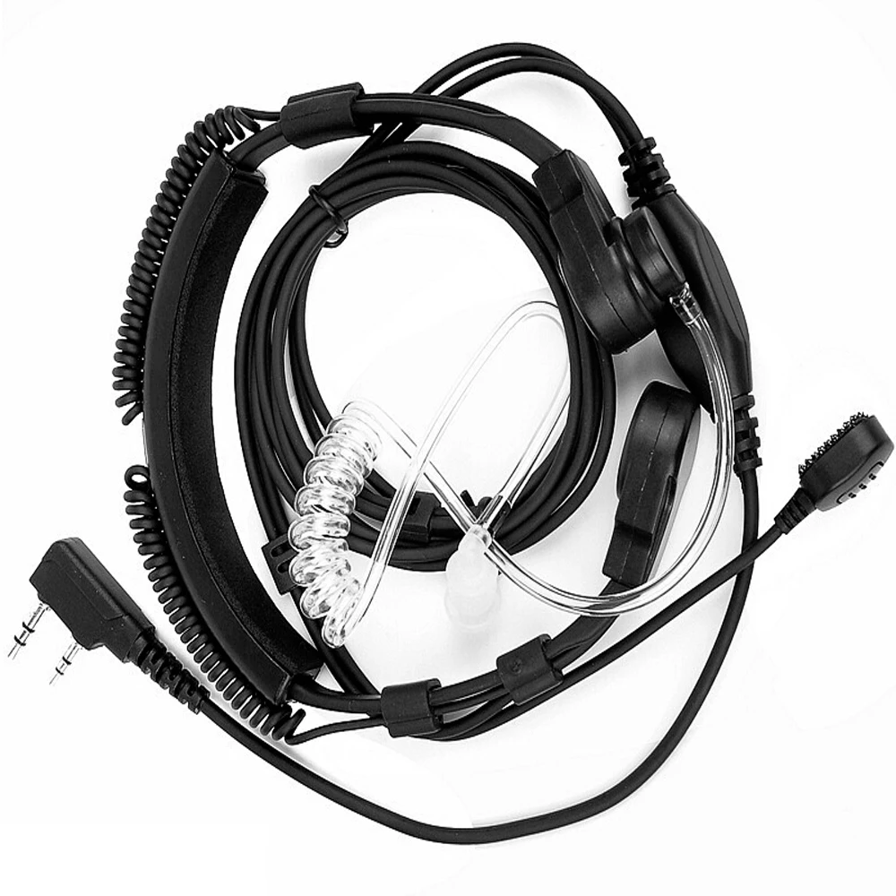 

New Extendable Acoustic Tube PTT Throat Microphone Earpiece For UV-5R Bf-888s CB Radio Walkie Talkie Accessories Baofeng Headset