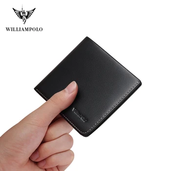 

Minimalist Slim Genuine Leather for Men Slimline Wallets Ultra Thin Mini Small Male Coin Purse Compact cow Leather Short