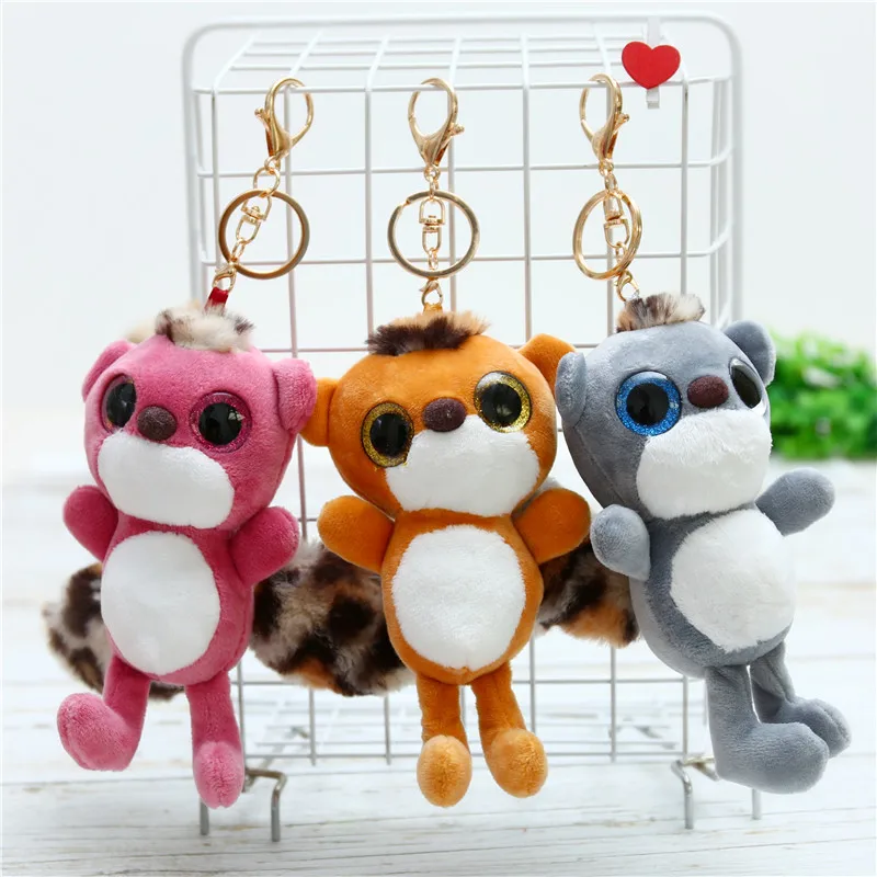 

16 см новый милый стильный мягкий брелок-подвеска в виде енота, белки, хвоста, детской кровати, сумки, украшения, бутик, подарок на день рождения, свадьбу, пару