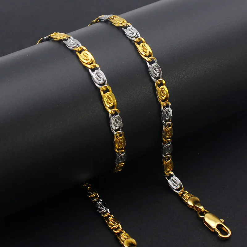 

Женское и мужское ожерелье Anietna, изысканное ожерелье под золото с искусственными звеньями улитки в стиле хип-хоп, дизайнерское Ювелирное Украшение для вечеринки, 6 мм