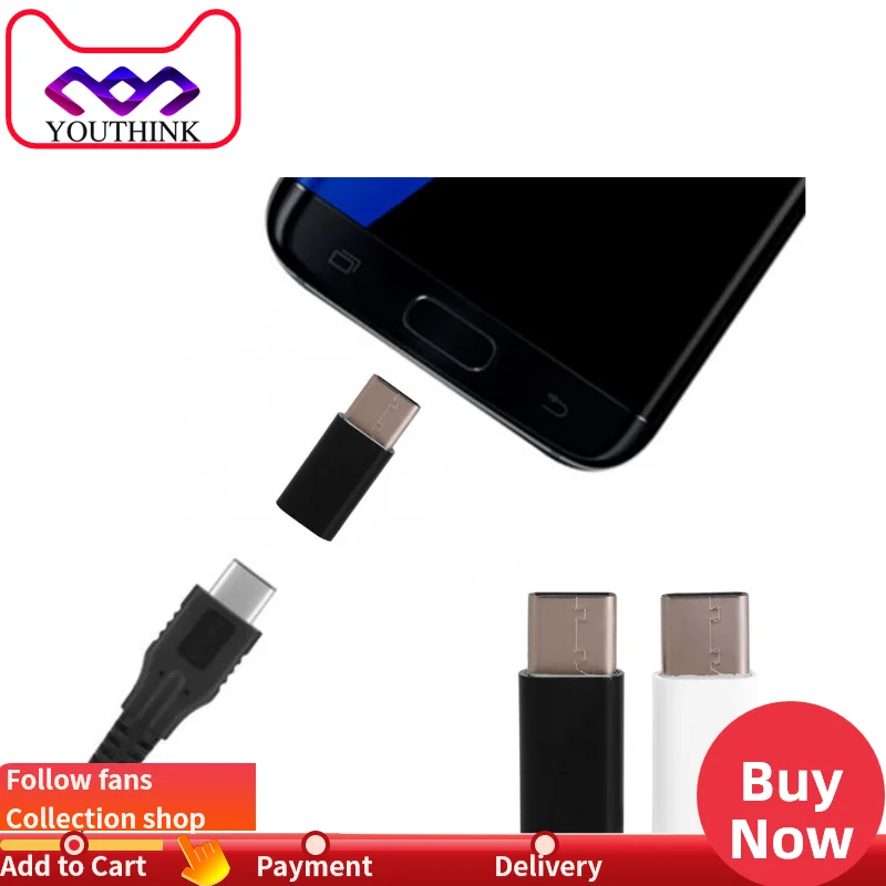 10 шт. USB 3,1 type c Мужской Разъем для Micro USB 2,0 5pin Женский адаптер для передачи данных телефон Android кабели телефоны