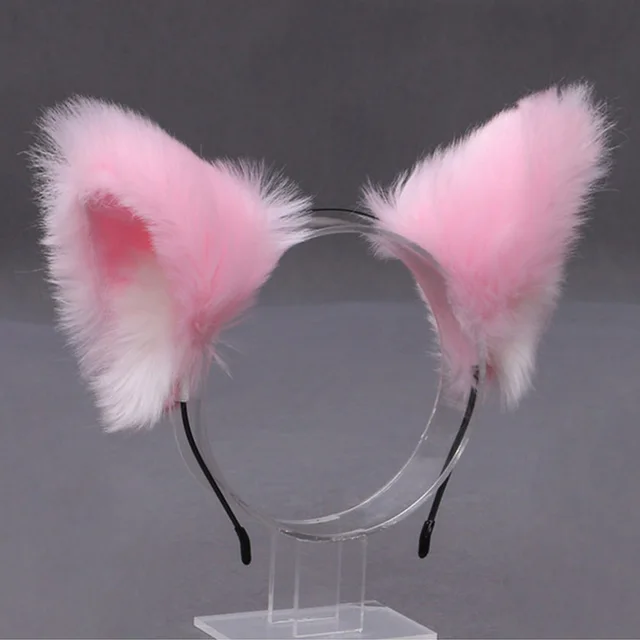 Cosplay Cute Cat Fox Fur Ear Hair Hoops Anime Lolita Hairband Fur Headbands Clip Women Girl Hair Accessories Ear Hair Band 3