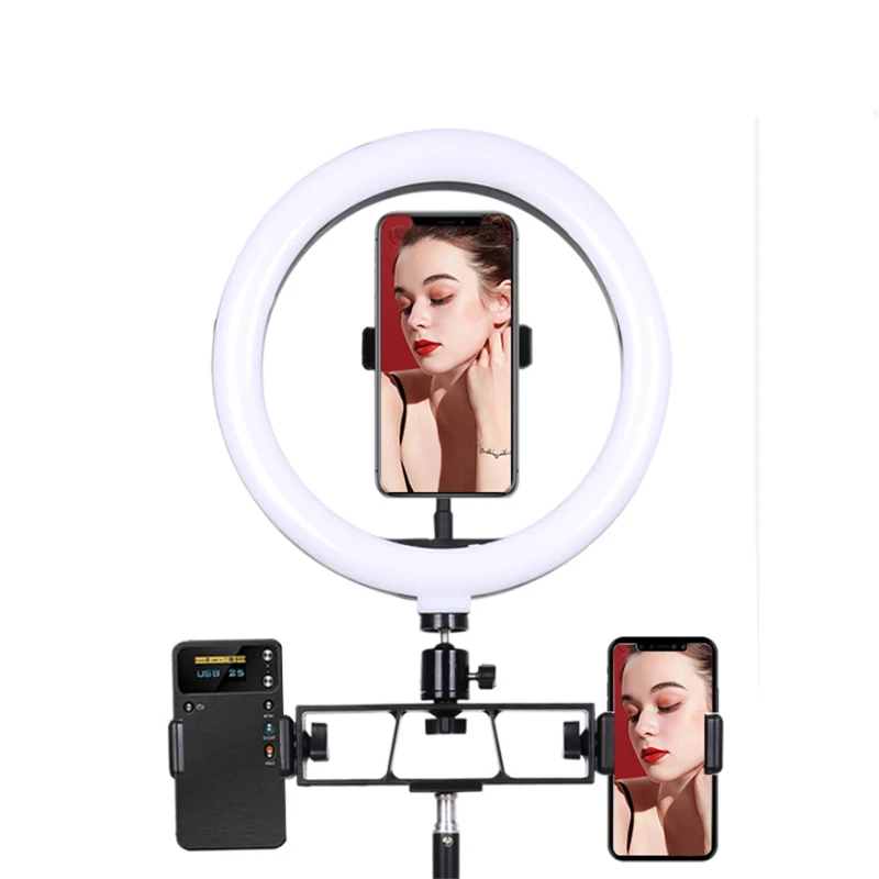 Anel de Luz Led para Selfie 26cm Suporte para Celular Transmissão de Bluetooth Fotografia Iluminação Tripé Suporte para Vídeos do Youtube - Image 3