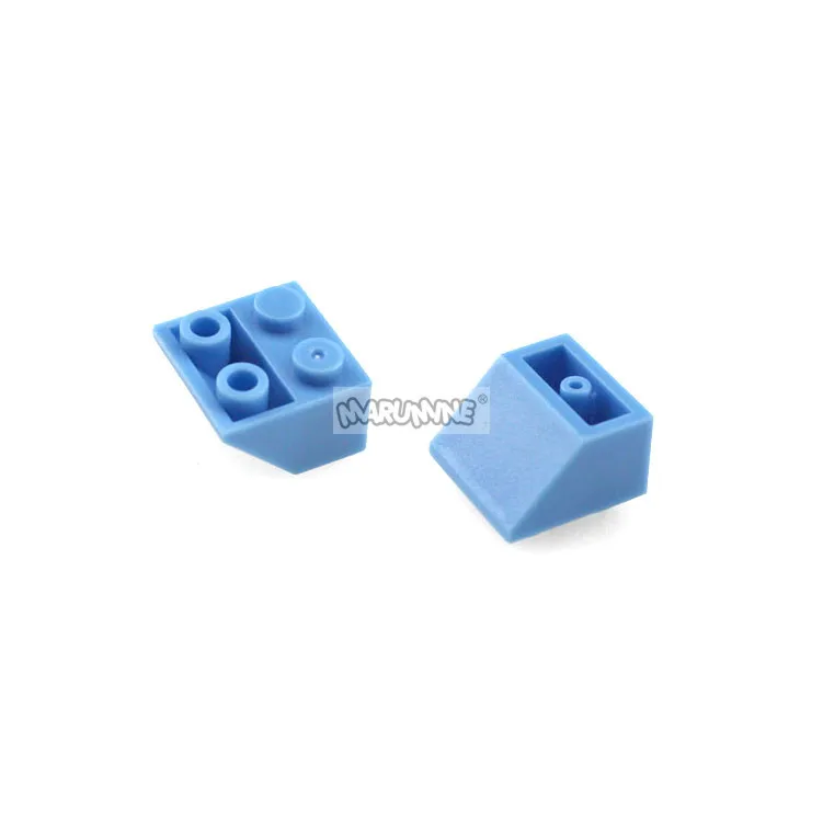 MARUMINE 150 шт. 45 2x2 перевернутый склон кирпич игрушки Части совместимы 3660 классические строительные блоки MOC обучающие игрушки DIY - Цвет: Небесно-голубой