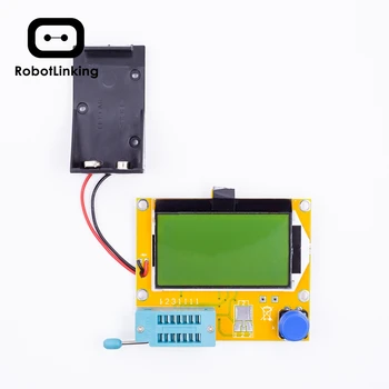 

12864 Mega328 ESR Transistor Resistor Diode Capacitor Mosfet Tester w/ Test hook NA430