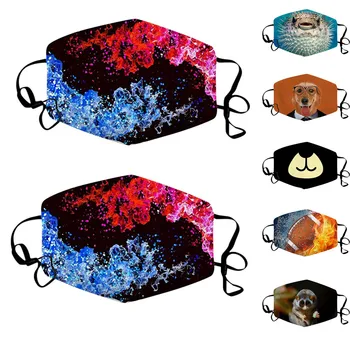 

Hot Sale Printing Face Covers Dustproof Face-mask Windproof Foggy Haze Anti-spitting Reusable Protective Face-mask mascarillas