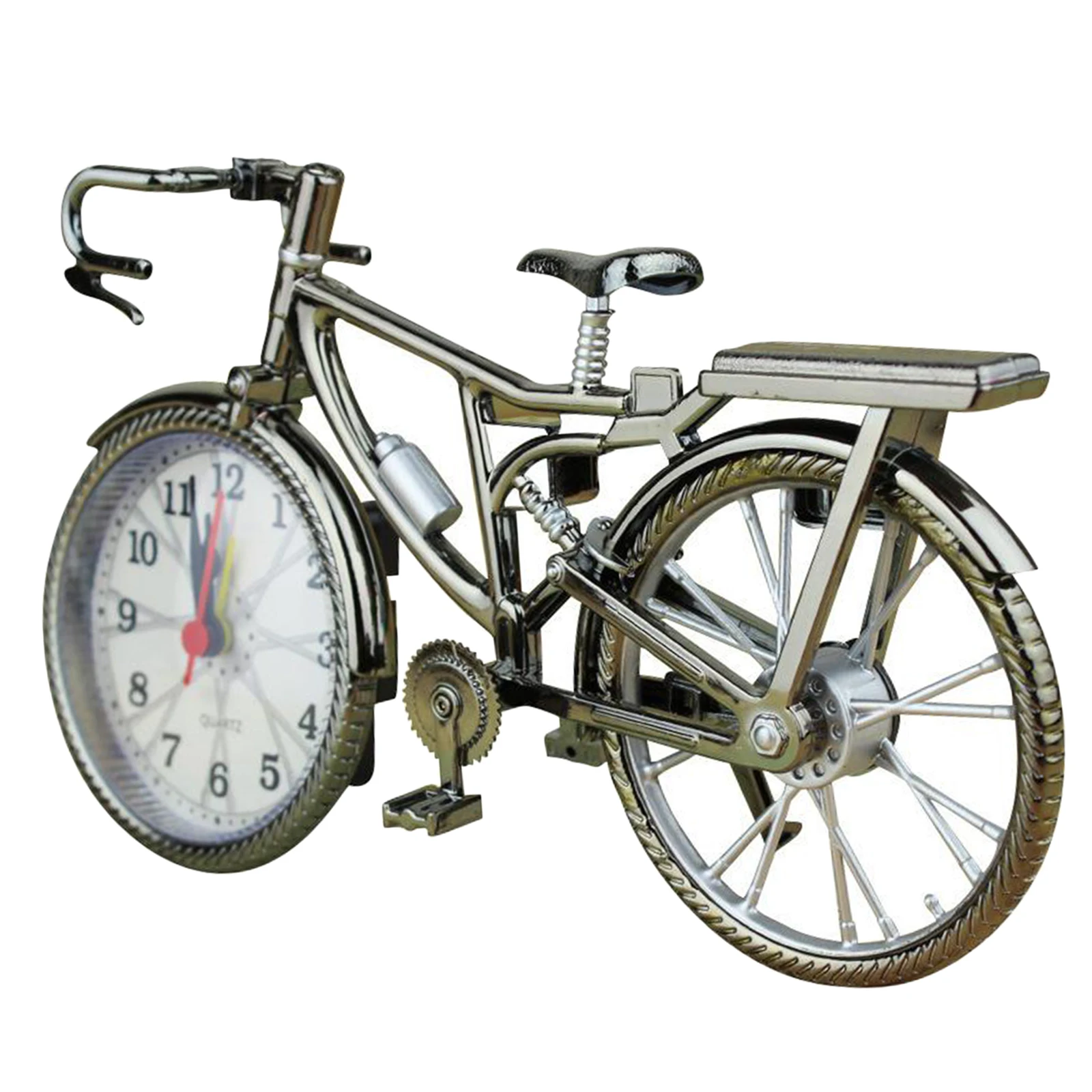 Vintage Arabic Numeral Retro Bicycle Pattern Creative Alarm Clock Home Decor
