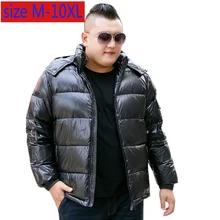 Новое поступление, модный мужской пуховик с ярким лицом, супер большое толстое теплое короткое пальто, мужское свободное повседневное пальто размера плюс M-7XL, 8XL, 9XL, 10XL