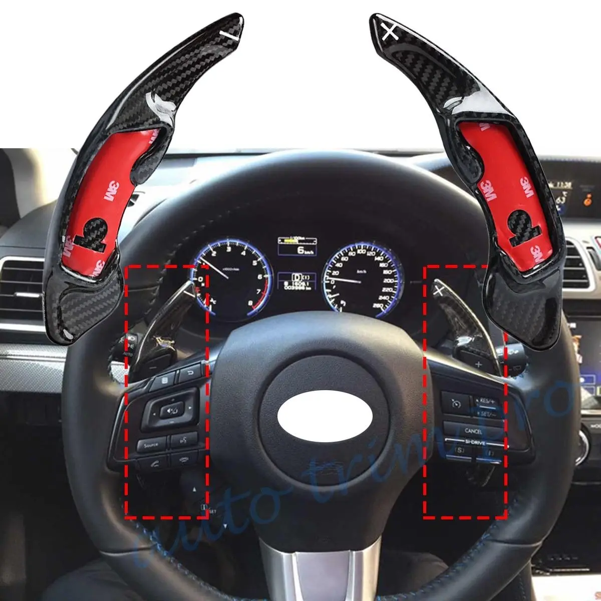 Рулевое колесо сдвиг весло подходит для Subaru BRZ Forester Outback XV Legacy Impreza GT86 углеродное волокно аксессуары