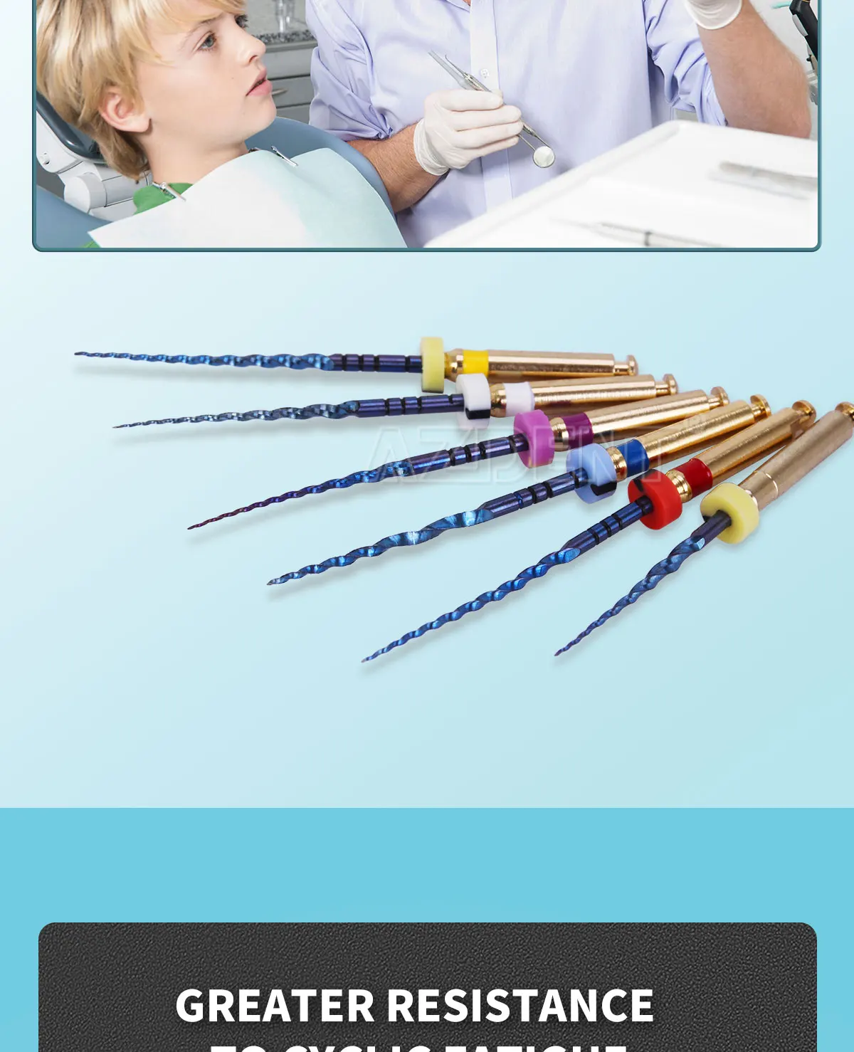 AZDENT 6 teile/schachtel Dental Wärme Aktiviert Kanal Wurzel Dateien SX-F3 25mm Zahnarzt Werkzeuge Kann Biegen für Vorbereitung Wurzel Kanal Behandlung – Detail 3