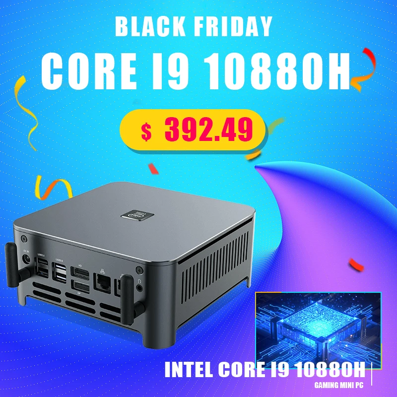 TOPTON Новое поступление 10 го поколения Intel Core Mini PC i9 10880H i7 10750H i5 10300H Windows 10 2 * DDR4/M.2 DP HDMI 4K компьютер HTPC NUC|Мини ПК| | АлиЭкспресс