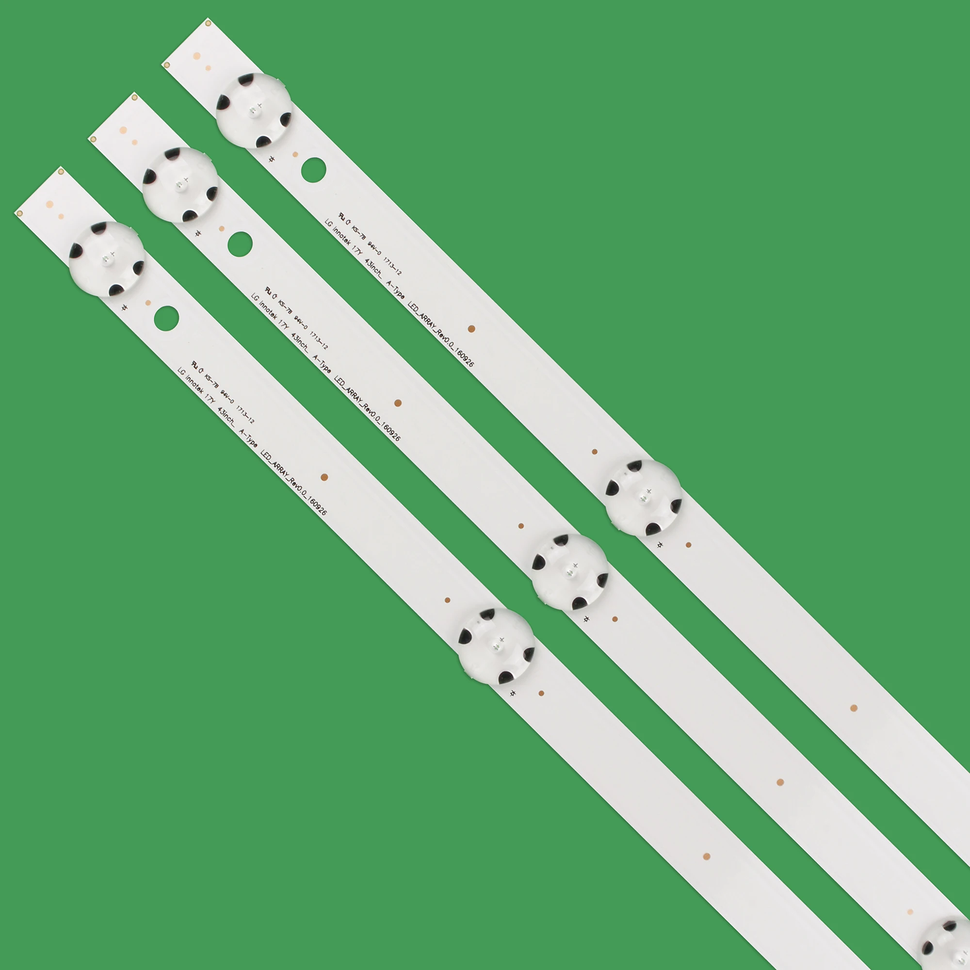 Led para lg Nova Centímetros Tira Retroiluminação 43uk6300plb 43uj634v 43lj61_fhd_l Lc43490059a Lc43490058a Innotek 17y 43inch_a-ty 3 Pcs 7led 83 - Imagem 2