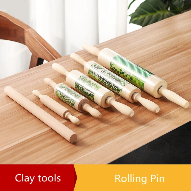 6 PCS Clay Rolling Pin Textured Hand Roller Wooden Handle Pottery Tools Set  Durable Easy To Use - AliExpress