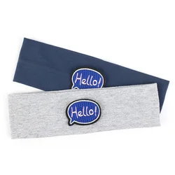 Soft Kids Headband Elastic Flat Headbands for Girls Boys Head Wrap Newborn Solid Color Hairband Letter Hair Accessories Baby