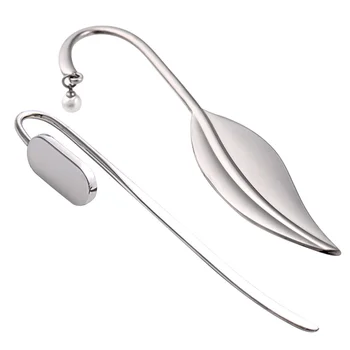 

2pcs Creative Exquisite Leaf Bookmark Metal Bookmarks Teachers Kids Gift Office School Stationery Supply