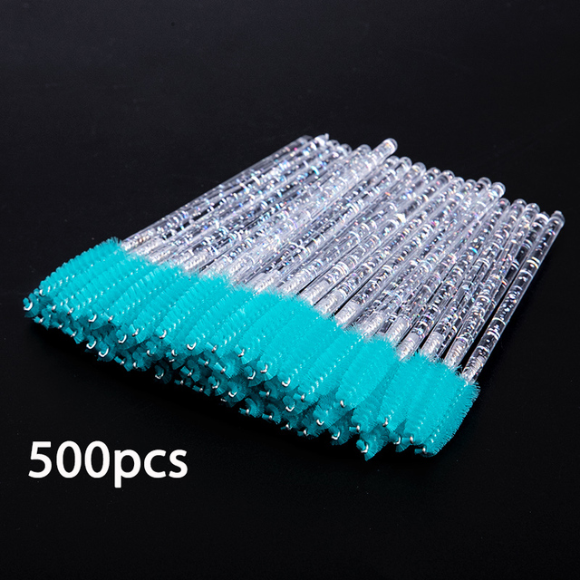 Disposable Crystal Eyelash Brush Comb Eyelashes Extension Brush For Eyelash Extension Mascara Wands Makeup Tools