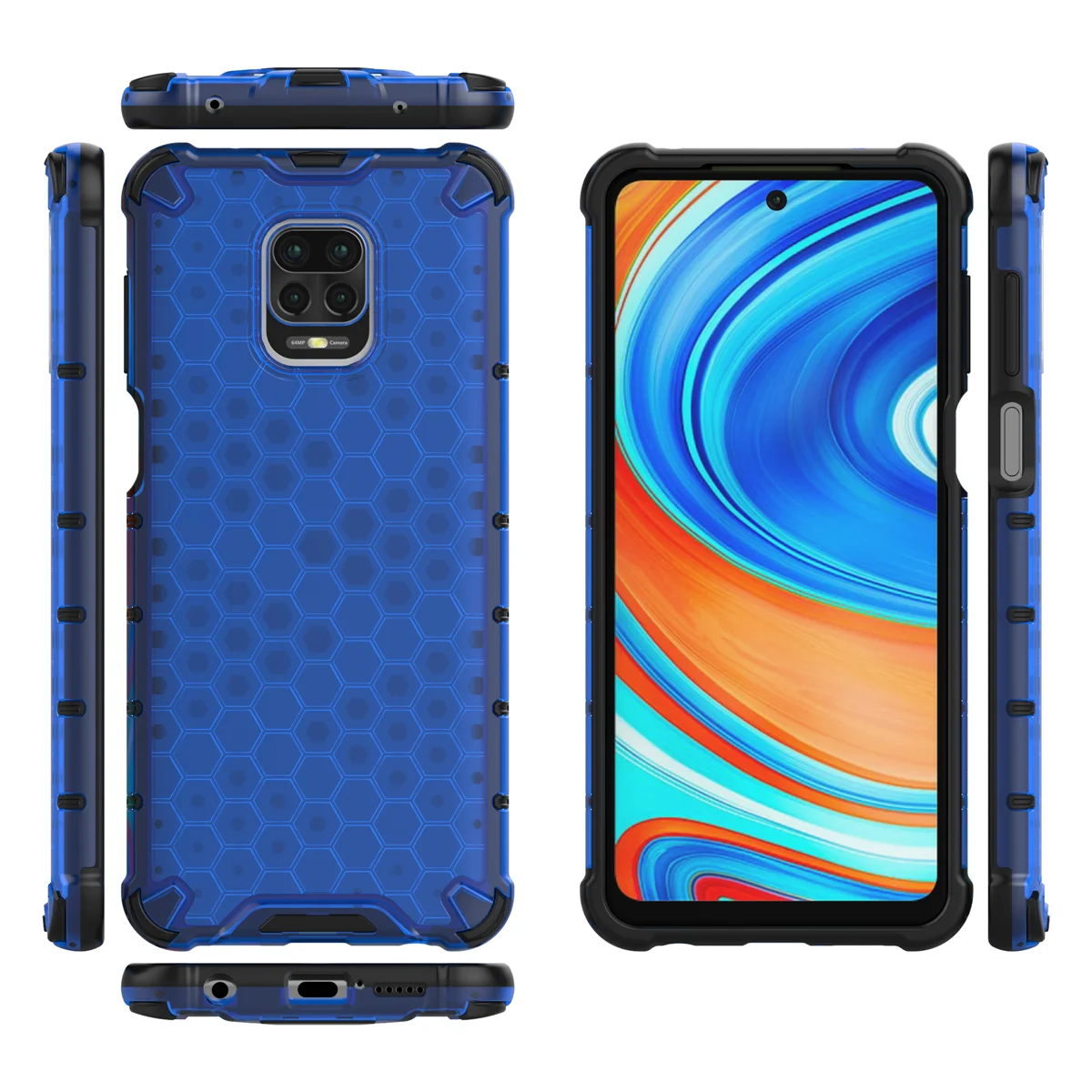 Чехол для Xiaomi Redmi Note 9 9S Прозрачный Прочный Гибридный армированный чехол Pro Max