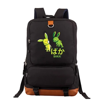 

Baka Rabbit Slap men's laptop backpack, suitable for 15-inch computer Mochila school backpack, youth canvas shoulder bag