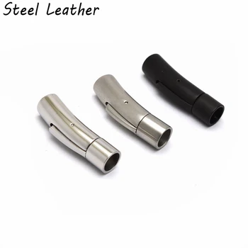 

Engrave Logo 10pcs/lot Hole: 6mm Stainless Steel Clasps Tube Connectors Buckle for Bracelets DIY Jewelry Making Findings diy