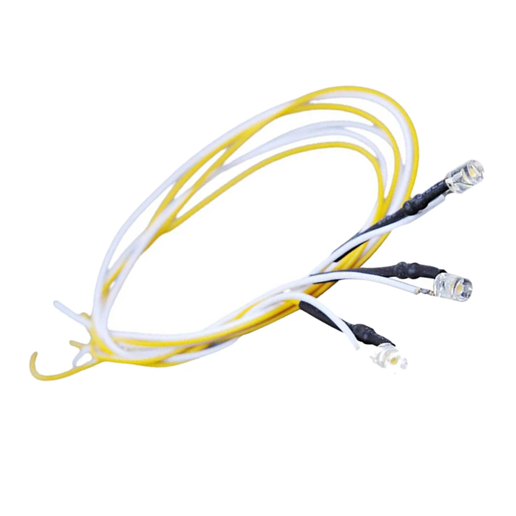 5x LED Light Cable Wire Cool Lighting for 1/35 Scale Sand Table Layout Scene