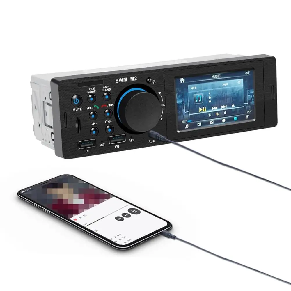 1 Din автомобильный FM радио Мультимедиа MP3 плеер Автомобильный стерео двойной USB аудио плеер дистанционное управление Поддержка TF карта