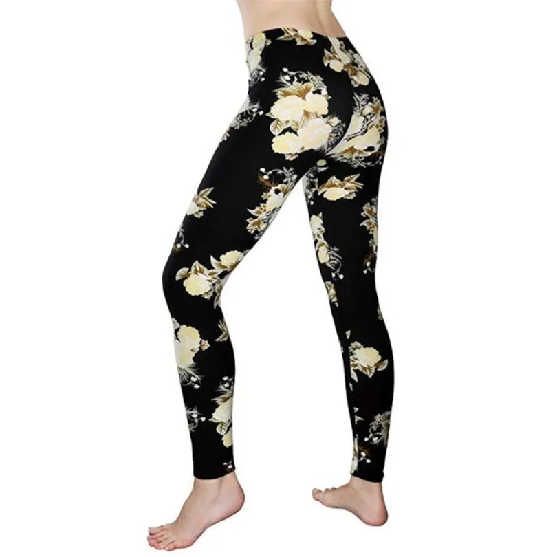 VISNXGI/осенние леггинсы в Вертикальную Полоску; зимние женские стильные леггинсы; обтягивающие повседневные брюки; Mujer; популярные леггинсы - Цвет: Big Black flower