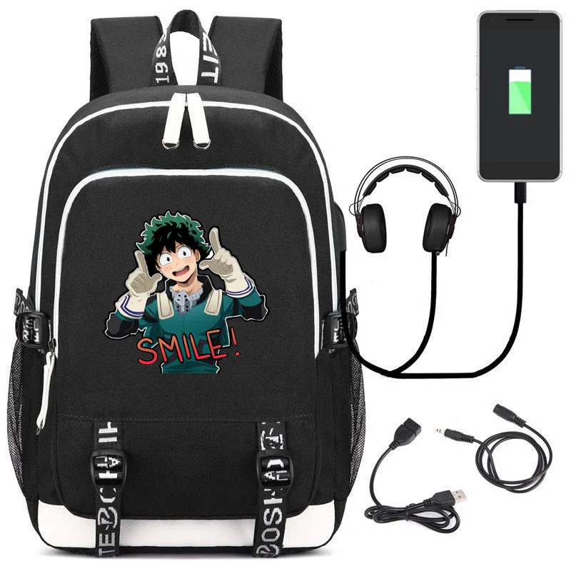 Школьные ранцы My Hero Академия Midoriya Izuku из ткани Оксфорд для девочек-подростков