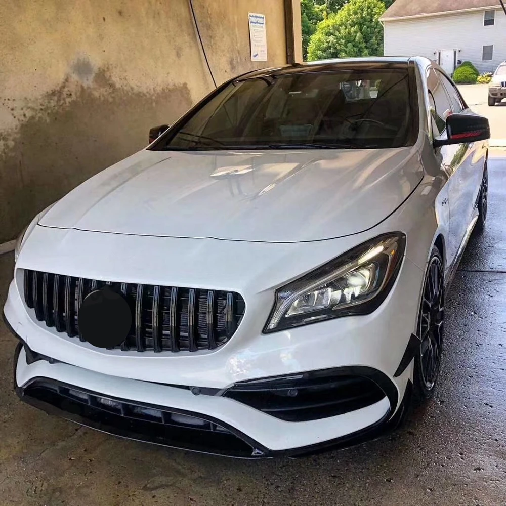 Для Benz CLA Class W117 CLA200 CLA220 CLA45 AMG- передний бампер противотуманная фара решетки ABS вентиляционное отверстие отделка Чехлы для автомобиля Стайлинг