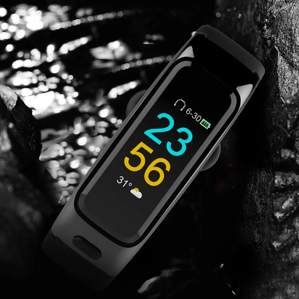 BY51 Bluetooth наушники Smartband 2 в 1 шагомер пульсометр Монитор артериального давления умный Браслет Спорт фитнес трекер часы