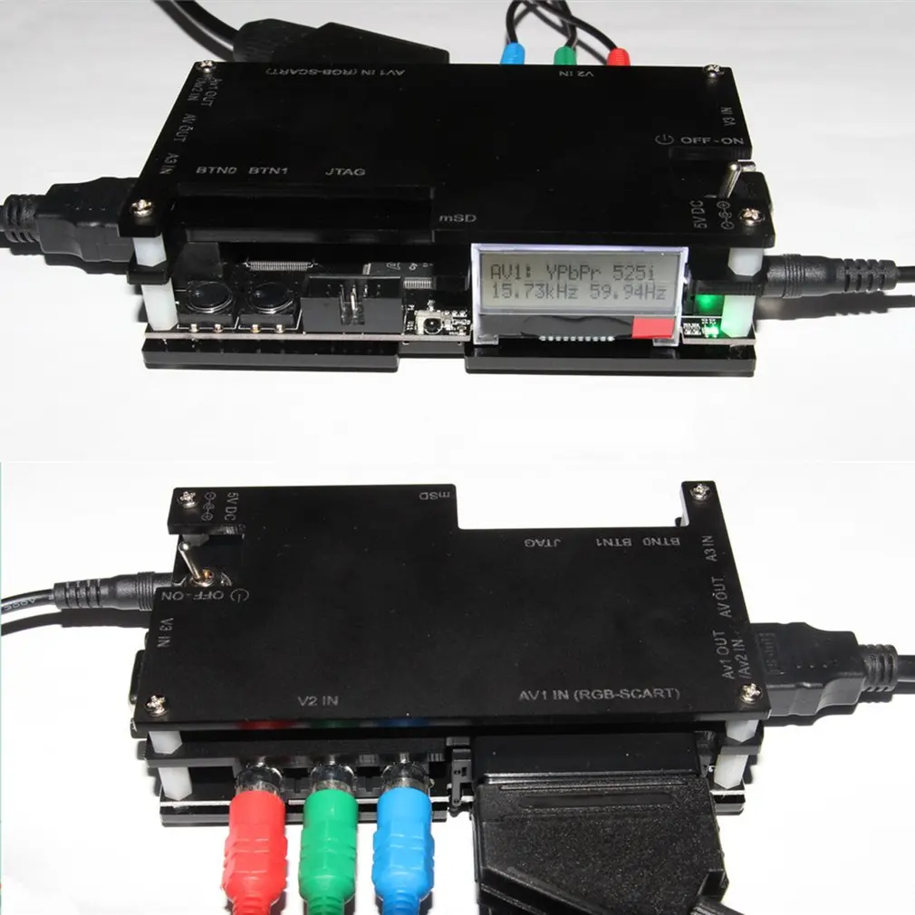 HDMI с открытым исходным кодом преобразователь сканирования 1,6 Комплект для PS2 Sega megadrive с пультом дистанционного управления