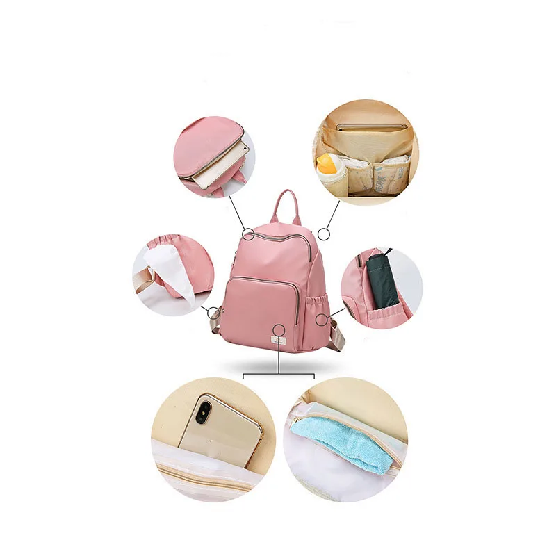 Fashion Oxford Cloth Canvas Backpack Female Mommy Backpacks Casual The Tide Wild Travel Solid Bag