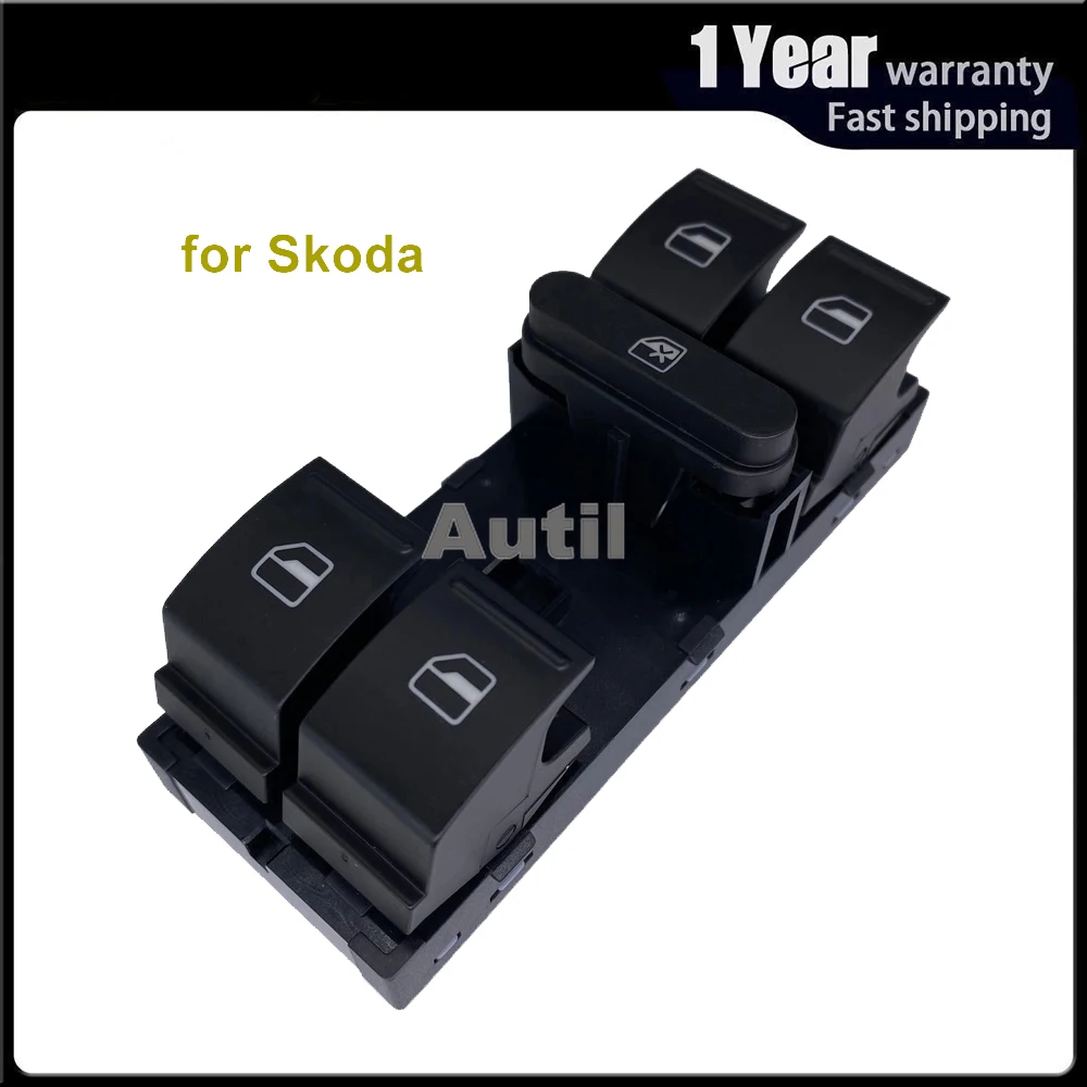 Консоль-регулятор стеклоподъемника для Skoda Fabia Octavia SuperB Yeti 1Z0959858B | Автомобили и