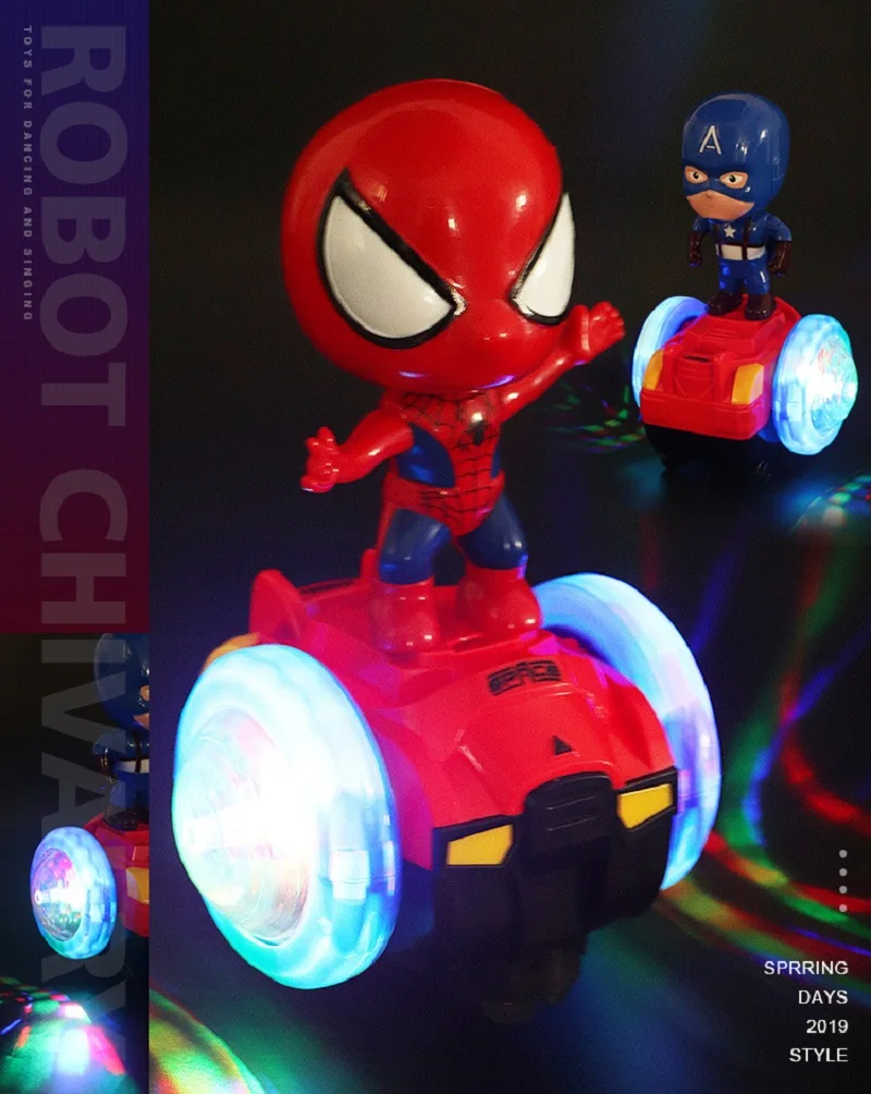 Spiderman Figure Toy One Piece Action Figure Captain America With Light The Amazing Spiderman Electronic Toys For Kids (7)