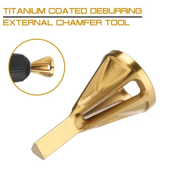 

Deburring Chamfer External Tool Bit Titanium Coated Remove Burr Repairs Tools