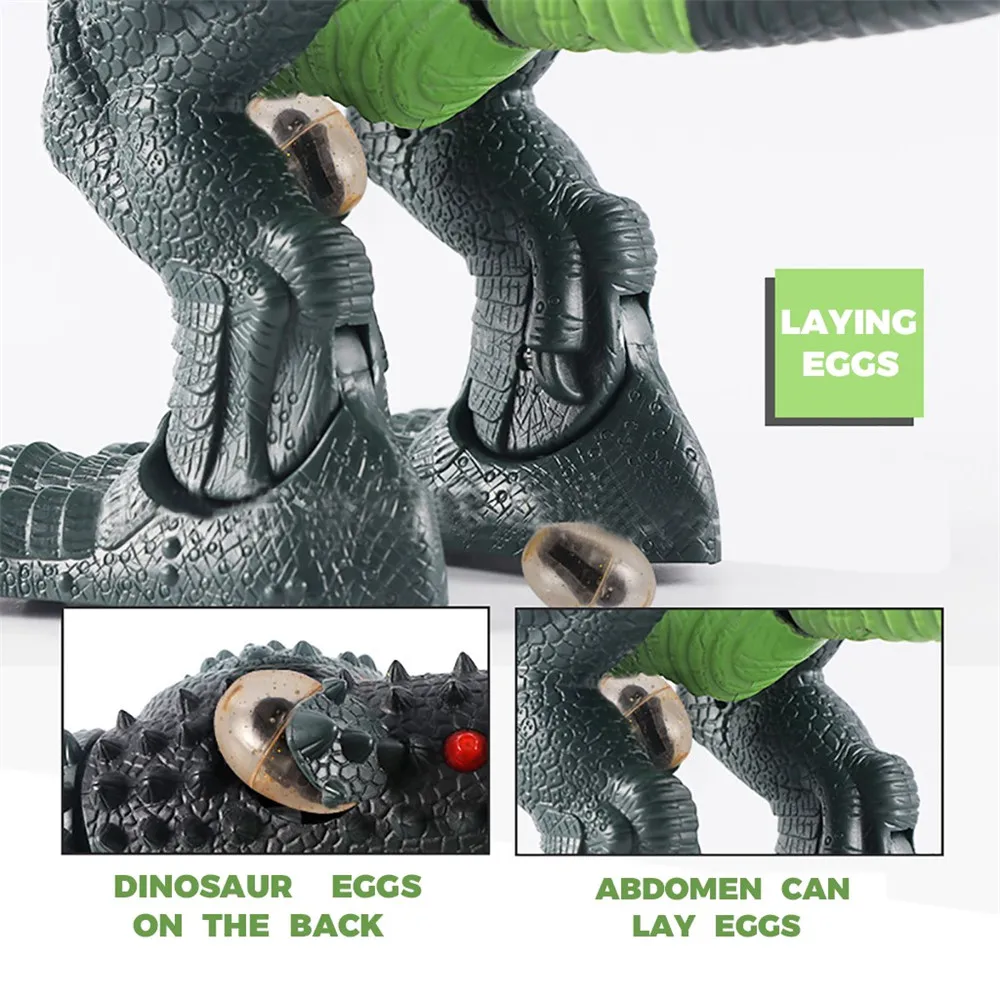 Electric Dinosaurs Model Kit Remote control dinosaur spray laying eggs Dinosaur Model Toys Dinosaur Spray flame spray toy Gift