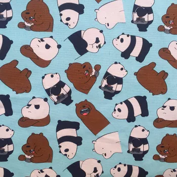 

patchwork Canvas fabric Cartoon panda fabric for Tissue Kids home textile school bag for Sewing 90*145CM