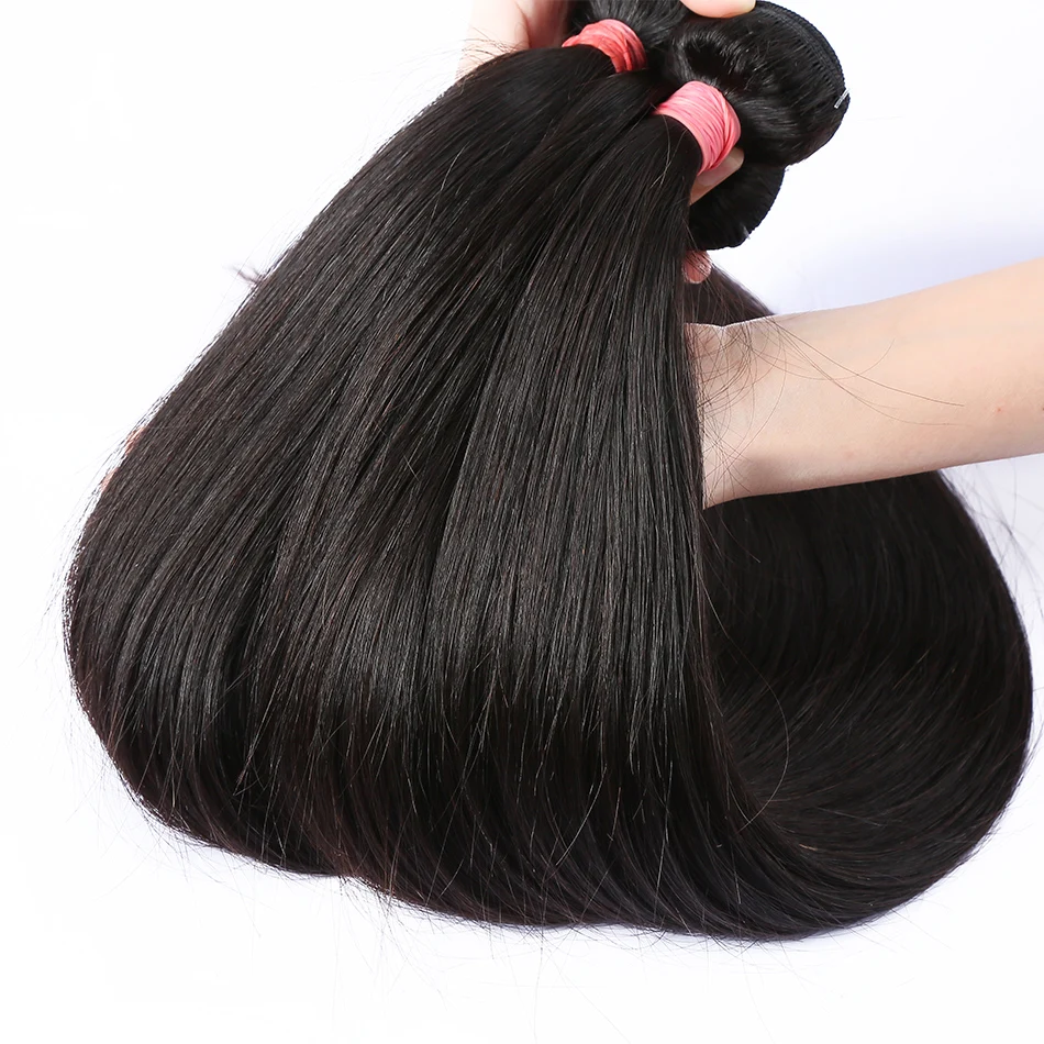 Linksbeauty 8 to 28 30 40 Inch Natural Color Peruvian Hair Weave 1 3 4 Bundles Straight Remy Human Hair Extensions Weft