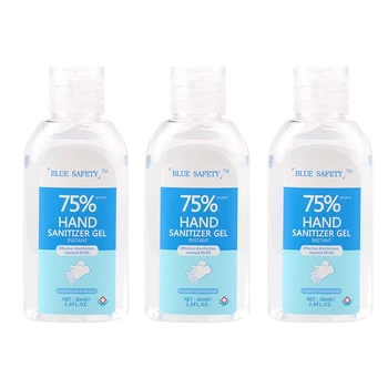 

3PC 60Ml Hand Gel Hand Soap Hands Cleaner Disinfectant Rinse Free Portable Hands Cleaning Gel